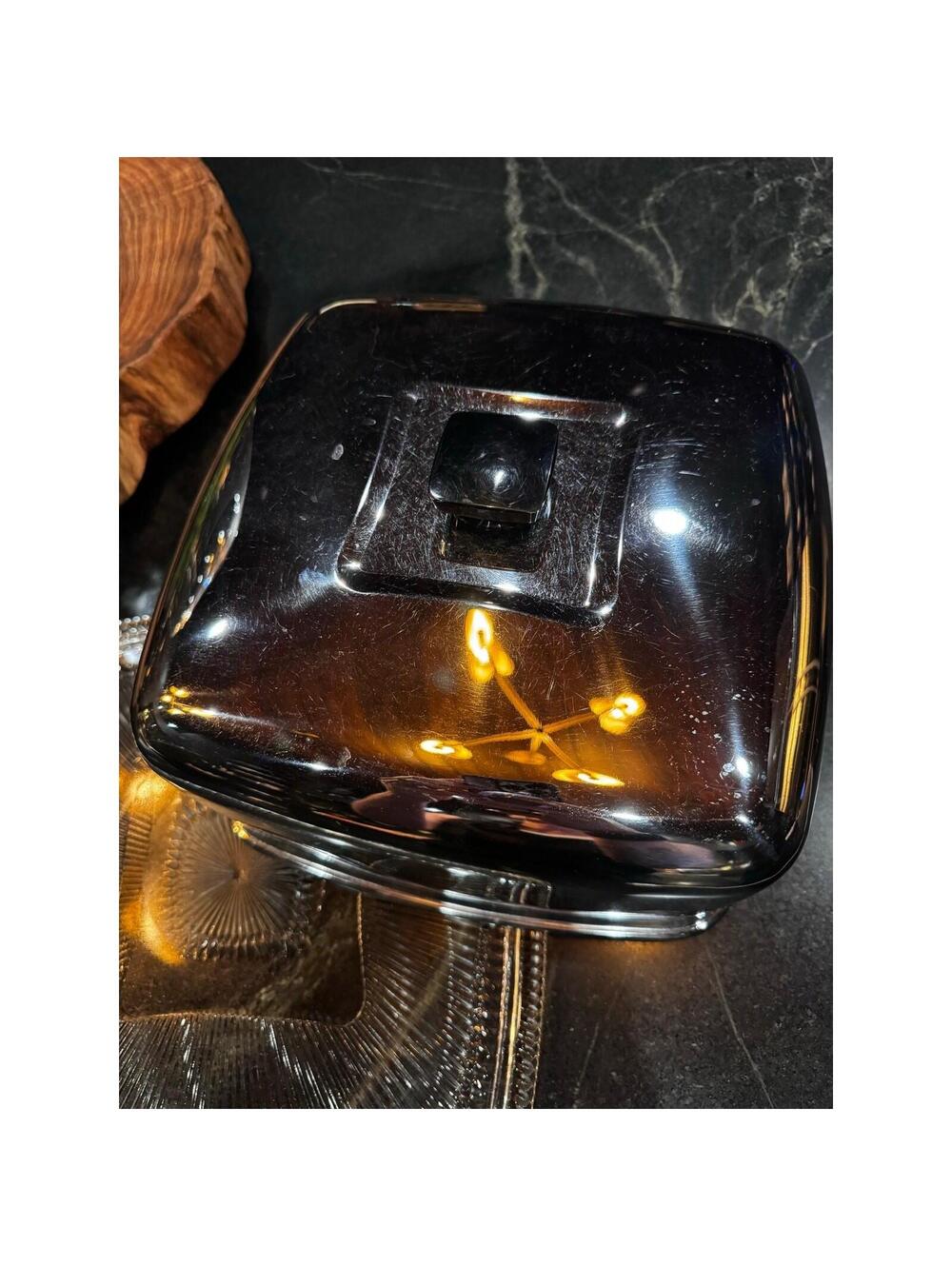 Vintage Kromex Square Chrome Cake Carrier Saver Glass Tray Plate MCM 1950s Retro - Picture 5 of 6